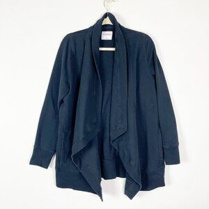 Abercrombie & Fitch Soft A&F Collection Womens Black Open Front Cardigan XL Cott